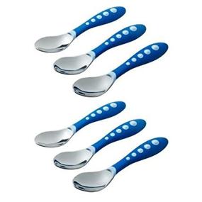 img 1 attached to 🥄 6-Pack of Gerber Blue Stainless Steel Tip Kiddy Cutlery Spoons for Enhanced SEO