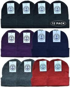 img 4 attached to 🧢 Premium Yacht Smith Wholesale Beanies: Stylish Thermal Men's Accessories with Gloves & Mittens
