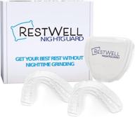 restwell dental nightguard – teeth grinding & tmj relief, bruxing night guard: anti grinding teeth protector (2 pack) logo