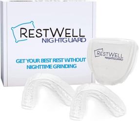 img 4 attached to Restwell Dental Nightguard – Teeth Grinding & TMJ Relief, Bruxing Night Guard: Anti Grinding Teeth Protector (2 Pack)