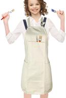 👨 adjustable kids apron with 4 pockets for baking and painting - perfect for little chefs and artists logo