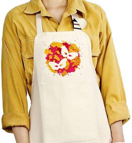 img 2 attached to 👨 Adjustable Kids Apron with 4 Pockets for Baking and Painting - Perfect for Little Chefs and Artists