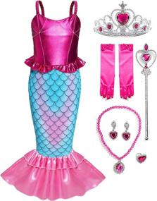 img 4 attached to 🧜 Enchanting FUNNA Mermaid Costume: Must-Have Princess Accessories