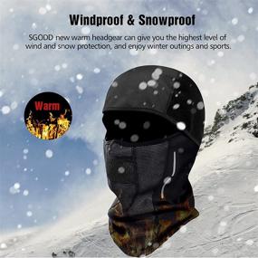 img 1 attached to 🧣 BRGOOD Ski Mask Balaclava: Water Resistant & Windproof Winter Face Mask for Men and Women - Ideal for Cold Weather Activities like Skiing, Snowboarding, Motorcycle Riding & Cycling - Fleece Thermal, Neck Warmer Included