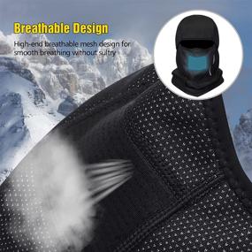 img 2 attached to 🧣 BRGOOD Ski Mask Balaclava: Water Resistant & Windproof Winter Face Mask for Men and Women - Ideal for Cold Weather Activities like Skiing, Snowboarding, Motorcycle Riding & Cycling - Fleece Thermal, Neck Warmer Included