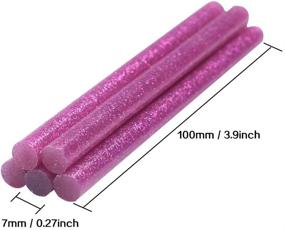 img 3 attached to 🌈 Vibrant 60-Piece Pack of Petift Colored Glitter Hot Glue Sticks