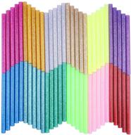 🌈 vibrant 60-piece pack of petift colored glitter hot glue sticks logo