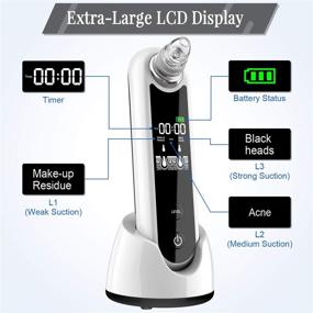 img 1 attached to Eunon Blackhead Remover Vacuum - Upgraded 2021 Strong Suction Rechargeable Pore Cleanser with LCD Screen - Ideal for Women and Men