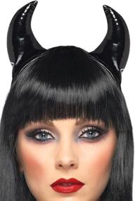 img 1 attached to Black Devil Horns Headband Standard