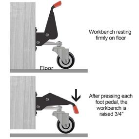 img 1 attached to 🔧 Retractable Workbench Caster Kit – SPACEKEEPER