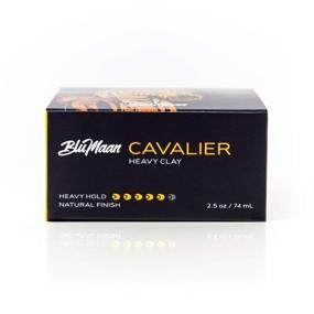 img 3 attached to 🧔 BluMaan Cavalier Men's Hair Clay - 2.5 oz (74 ml), Long-Lasting Heavy Hold for Textured, Natural Finish. Contains Organic Oils for Nourishment, Ideal for Coarse, Wavy, and Thick Hair.