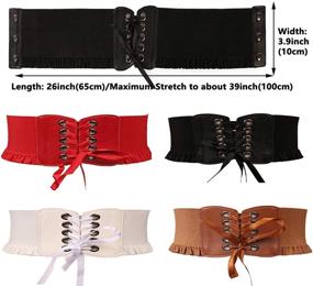 img 3 attached to Hello My Life Apparel Elastic Women's Accessories for Belts