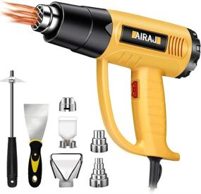 img 4 attached to 🔥 2000W Universal Heat Gun for Resin (122℉~1202℉) with 5 Nozzles and 2 Cleaning Tools, 110V-220V - Best Heat Gun for Crafts with Overload Protection