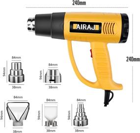 img 2 attached to 🔥 2000W Universal Heat Gun for Resin (122℉~1202℉) with 5 Nozzles and 2 Cleaning Tools, 110V-220V - Best Heat Gun for Crafts with Overload Protection