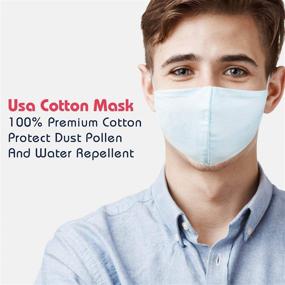 img 3 attached to Cotton Mouth Cover Adults 2Pcs: 🎭 Comfortable and Protective Face Masks for Everyday Use