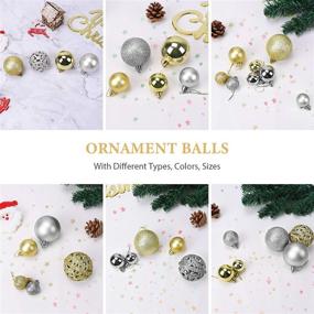 img 1 attached to 🎄 Shatterproof Gold & Silver Christmas Balls Ornaments - Coindivi 100pcs Plastic Hanging Decorations Balls for Tree, Festive Celebration