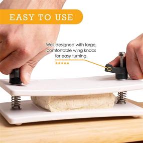 img 1 attached to 🥦 Advanced Tofu Press by Healthy Express - Specialized Plates for Optimal Pressing of Firm and Extra Firm Tofu. Consistently Achieve Perfect Pressing Results! (2-Post/2-Spring or Upgraded 2-Post/4-Spring)