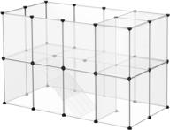 🐹 songmics guinea pig playpen: spacious c&c cage with stairs & diy plastic fence - ideal for hamsters, rabbits, and small pets - ulpc005w01 logo