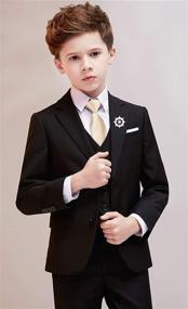 img 1 attached to 👔 Stylish Alizeal Boys Solid Color Pre-tied 2.4'' Zipper Skinny Necktie: Elegance and Ease Combined