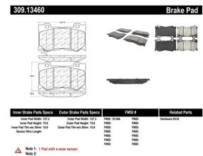 img 3 attached to Улучшенные тормозные колодки StopTech 309.13460 Sport с шайбами и крепежными элементами.