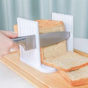 img 3 attached to Efficient Toast Slicer: Bread, Bagel, and Loaf Slicer - Adjustable Thicknesses and Folding Design - Perfect Sandwich Maker and Bread Cutter (1)