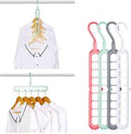 👗 maximize closet space with haitral 8 packs space saving clothes hangers – versatile plastic magic hangers for heavy clothes, shirts, pants, dresses, coats – closet organizer with 9 holes – available in four colors логотип