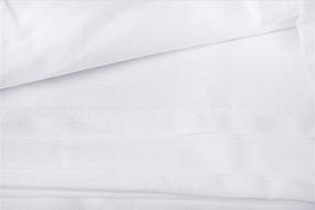 img 2 attached to 🛏️ Linteum Textile Supply Twin Size White Bed Sheets – Soft and Comfortable 180 Thread Count Percale Flat Sheets for Home, Hospitals, Spas, and Rental Properties (1 Piece, 66x104 Inches)