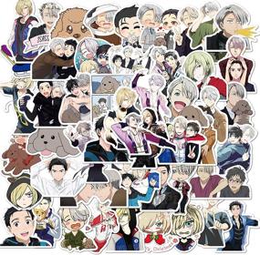 img 2 attached to Yuri!!! On ICE Waterproof Laptop Stickers Skateboard Snowboard Car Bicycle Luggage Decal 50Pcs Pack (Yuri!!! On ICE)