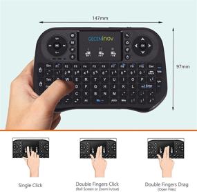 img 2 attached to 🔌 Wireless Keyboard with Touchpad - Compact 2.4GHz Mini Handheld Keyboard with Rechargeable Battery and Remote Control, Compatible with PC, Laptop, Smart TV, Windows, TV Box, and More