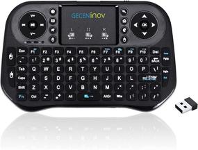 img 4 attached to 🔌 Wireless Keyboard with Touchpad - Compact 2.4GHz Mini Handheld Keyboard with Rechargeable Battery and Remote Control, Compatible with PC, Laptop, Smart TV, Windows, TV Box, and More