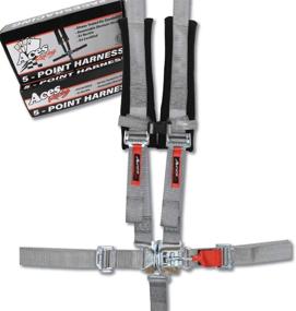 img 4 attached to Aces Racing 5 Point Harness With 2 Inch Padding E4 Certified (Silver)
