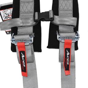 img 3 attached to Aces Racing 5 Point Harness With 2 Inch Padding E4 Certified (Silver)