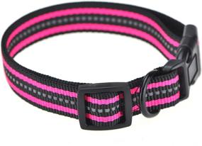 img 1 attached to 🐶 Enhance Nighttime Safety with Mile High Life Night Reflective Small Puppy Pet Dog Combo Collar Leash and Harness Set