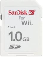 розничная упаковка sandisk 1 гб sd-карты памяти для игровой приставки wii. логотип