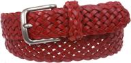 braided woven leather accessories: stylish women's belts and more logo