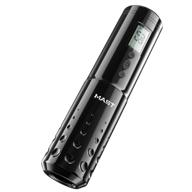 🖋️ mast lancer wireless rotary tattoo pen machine with 2 replaceable 1900mah batteries, digital led display power supply - q015 (black) logo