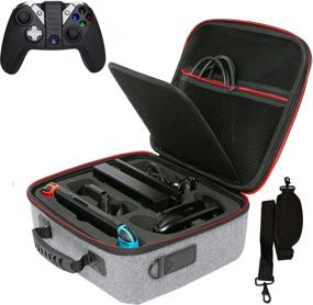 img 4 attached to 🎮 YSCPRO Carrying Case for Nintendo Switch: Protective & Travel-Friendly Game Case for Switch Console, Pro Controller & Accessories with Rubberized Handle & Shoulder Strap