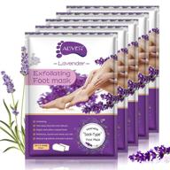 get baby soft feet with foot peel mask - 5 pack! exfoliate, repair dead skin, calluses, cracked feet - lavender fragrance logo