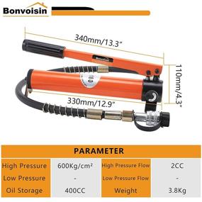 img 3 attached to Bonvoisin Hydraulic Hand Pump Manual Ram Pump 8500Psi Porta Power Pump For Hydraulic Tools(CP-180)
