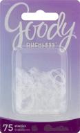 💎 75 count goody classics mini polybands - crystal clear elastic hair ties logo