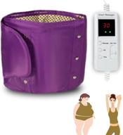 🔥 upgrade electric heat sauna hot belt for health care tools, whole circle heating to relieve back and waist pain, plug-in use - 2.86 lb (110v us plug) (purple) logo