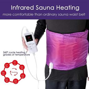 img 2 attached to 🔥 Upgrade Electric Heat Sauna Hot Belt for Health Care Tools, Whole Circle Heating to Relieve Back and Waist Pain, Plug-in Use - 2.86 lb (110V US Plug) (Purple)