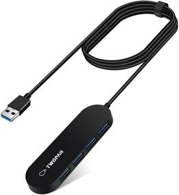 img 4 attached to 🔌 TWOPAN USB Hub Adapter: Ultra Slim 4 Port USB Hub 3.0 with Long Cable – High Speed USB Splitter for Laptop, Desktop, and More