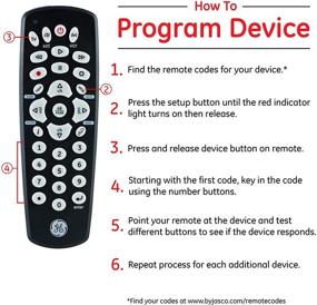 img 1 attached to 📱 Универсальный пульт ДУ GE 3-Device 34456 черного цвета для Samsung, Vizio, LG, Sony, Sharp, Roku, Apple TV, TCL, Panasonic, Smart TVs, стриминговых плееров, Blu-ray, DVD.