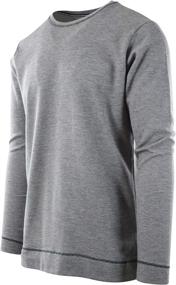 img 3 attached to 👕 Mens Long Sleeve Thermal Waffle Pattern Crew Neck Shirts in Various Colors - ChoiceApparel