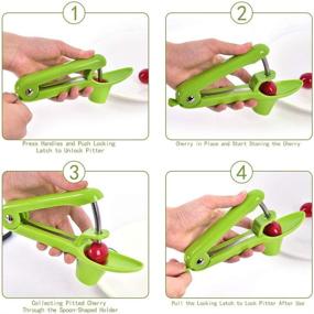 img 2 attached to 🍒 Efficient Portable Cherry Pitter Tool: Multipurpose Fruit Corer and Remover for Cherries and Olives