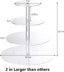 img 3 attached to 🧁 Cupcake Acrylic Transparent Display Stand for Birthday Parties