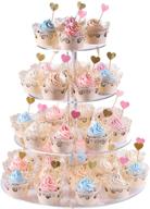 🧁 cupcake acrylic transparent display stand for birthday parties логотип