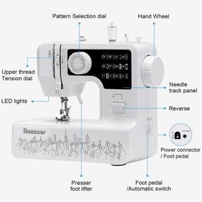 img 3 attached to 🧵 Bosszer Mini Sewing Machine: Easy-to-Use Portable Household Small Sewing Machine for Beginners and Kids in White