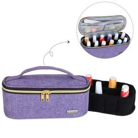 img 3 attached to Luxja Nail Polish Organizer: Stylish Purple Case | Holds 12 Bottles (15ml - 0.5 fl.oz) | Perfect for Polish and Small Tools